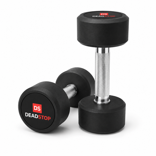 Round Rubber Dumbbells (Pair)