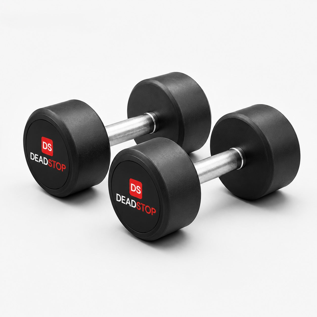 Round Rubber Dumbbells (Pair)