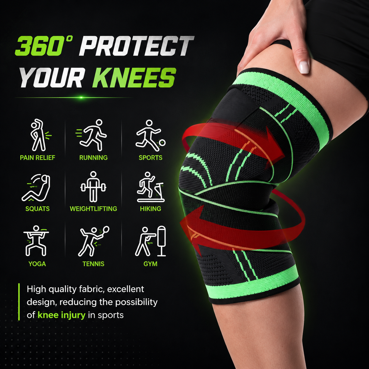 Compression Ankle Support Brace (Pair)