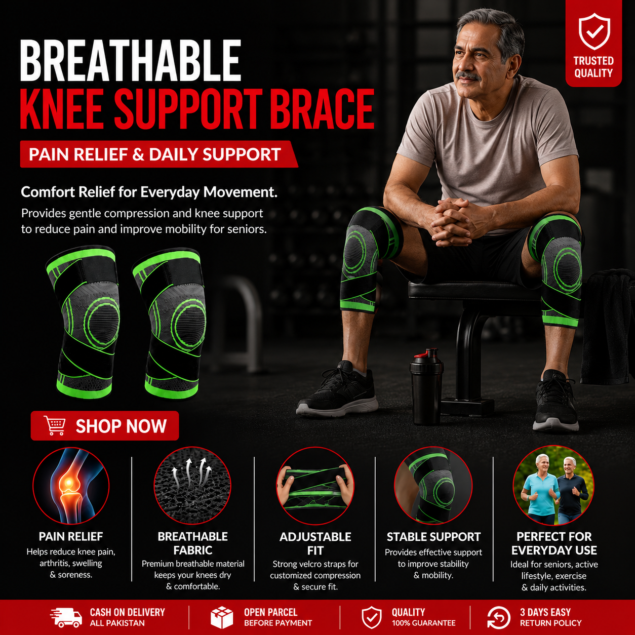 Compression Ankle Support Brace (Pair)